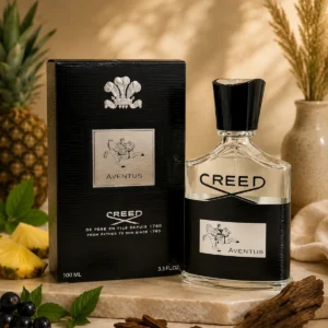 Aventus inspired perfume for men in a black and silver 100ml bottle with matching black box