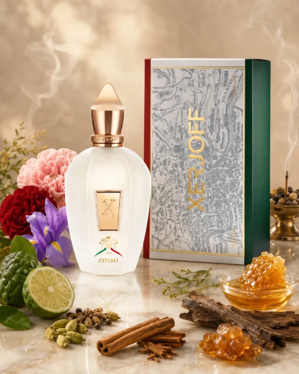 Zefiro inspired unisex perfume 80ml bottle and box